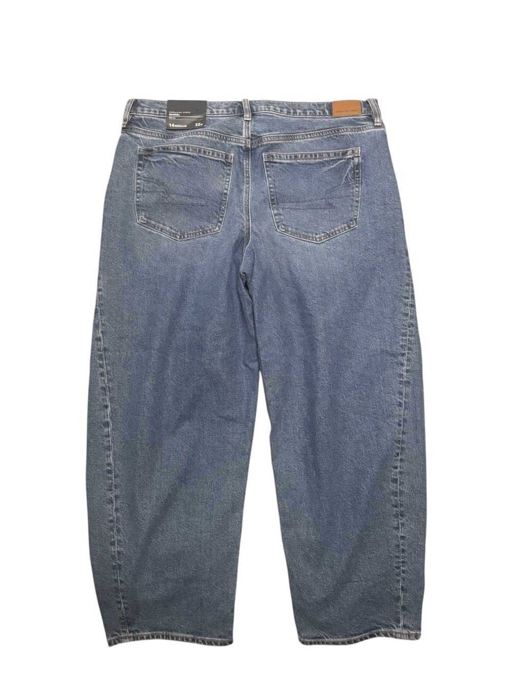 American Eagle Barrel Jeans NWT Size 14 Regular 32W Medium Wash - Picture 3 of 5